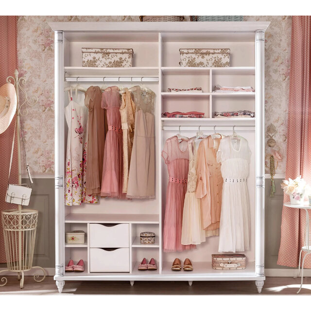 Romantic kledingkast schuifdeur meisjeskamer Romantic kledingkast schuifdeur meisjeskamer
