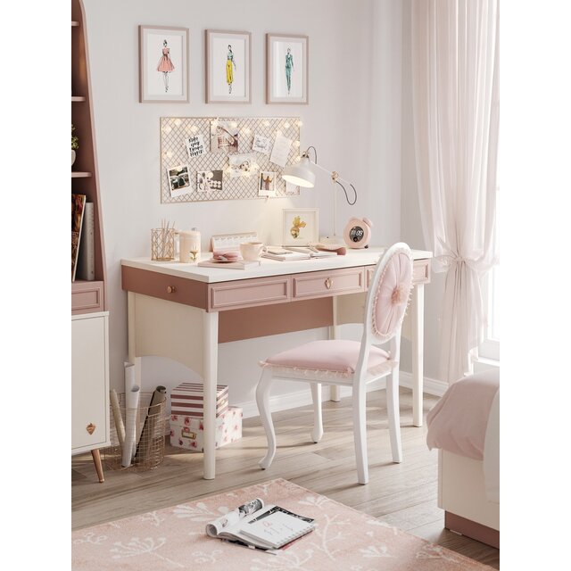 Elegance bureau roze kinderkamer zonder opzetstuk Elegance bureau roze kinderkamer zonder opzetstuk