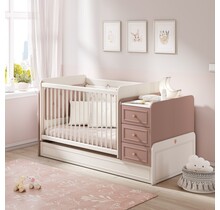 Elegance meegroeibed | ledikant tot peuterbed met bureau