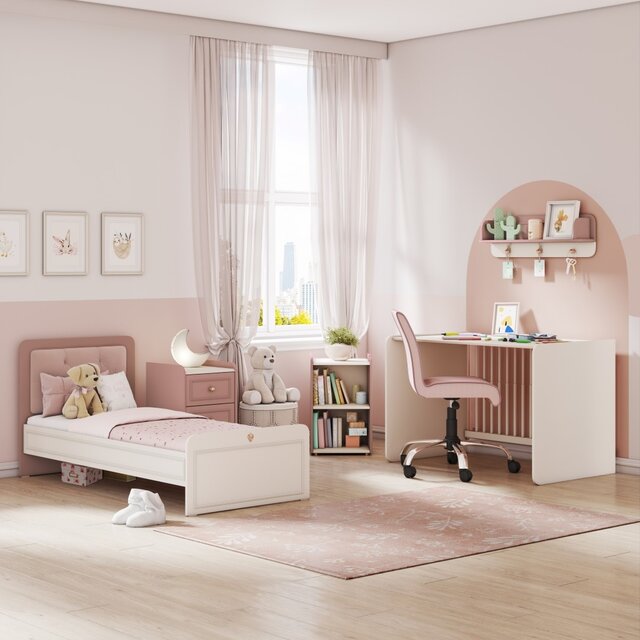 Elegance meegroeibed | ledikant tot peuterbed met bureau