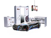 Autobed met licht en geluid | Street Racer zwart Autobed met licht en geluid | Street Racer zwart