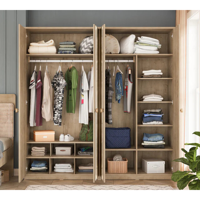 Stockholm 4 deurs kledingkast kinderkamer Stockholm 4 deurs kledingkast kinderkamer