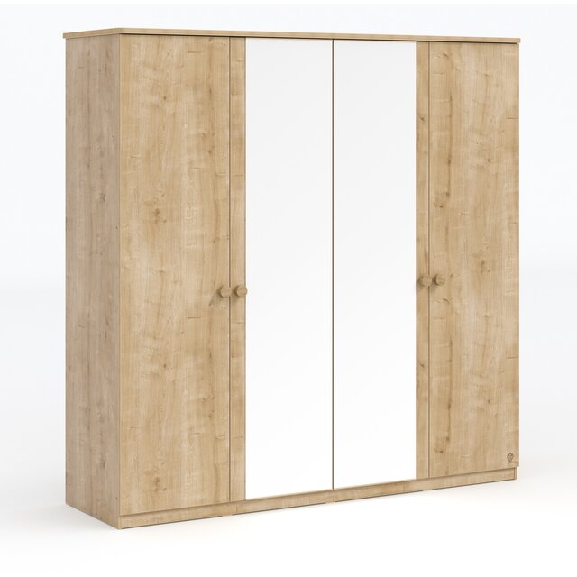 Stockholm 4 deurs kledingkast kinderkamer Stockholm 4 deurs kledingkast kinderkamer