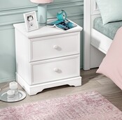 Rustic nachtkastje wit meisjeskamer