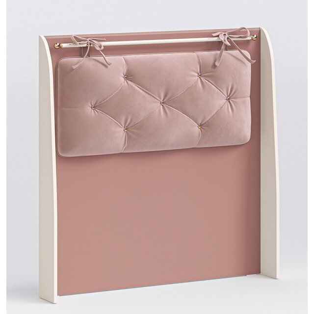 Elegance roze opbergbed 100 x 200 cm met gestoffeerd kussen