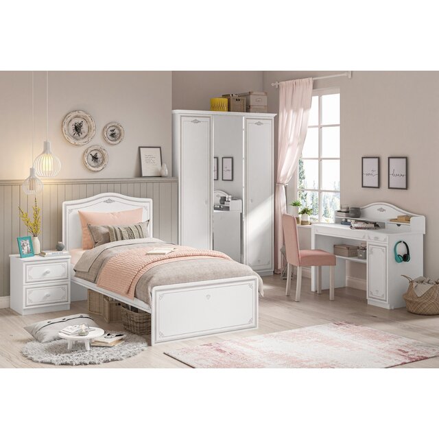 Emily setprijs meisjesbed met nachtkastje | 200x100 OP=OP