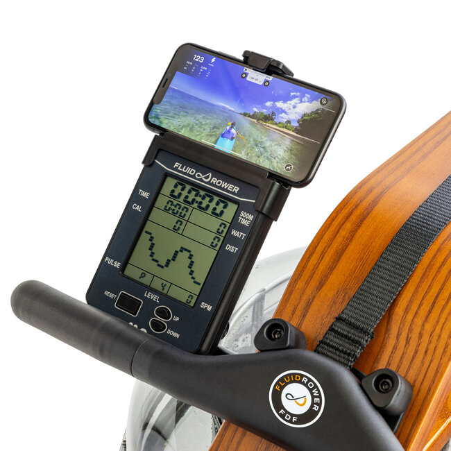 Fluid Rower Viking Pro V with Smartphone Holder