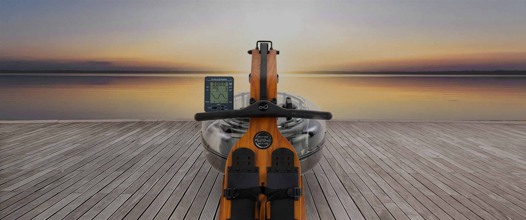 Pro Rowing Fluid Rower Viking Pro XL Rowing Machine with 10 Resistance Levels - Fluid