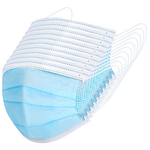 Mondmaskers 3-laags - blauw - 10 stuks