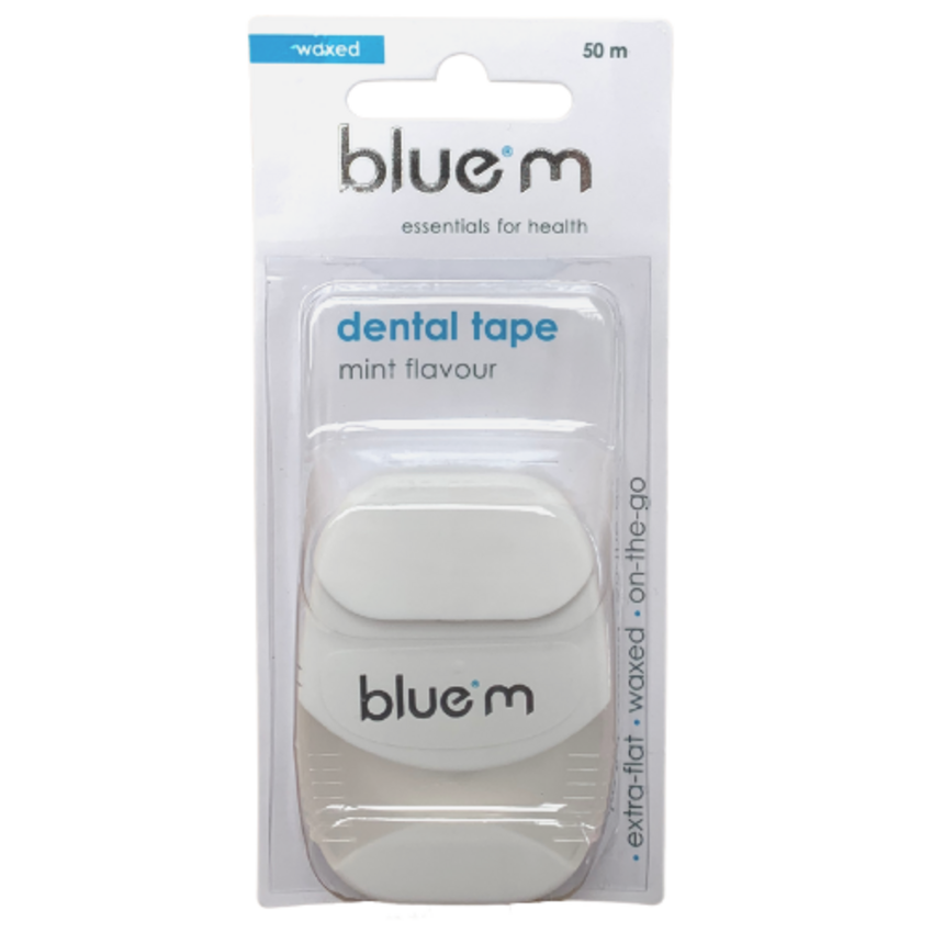 BlueM Dental Tape Waxed Mint - 50 m BlueM BlueM Dental Tape Waxed Mint - 50 m
