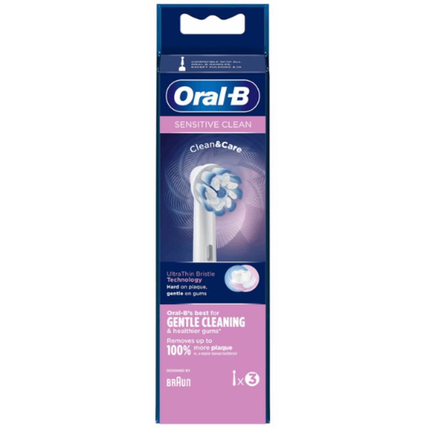 Oral-B Sensitive Clean opzetborstels - 3 stuks Oral-B Oral-B Sensitive Clean opzetborstels - 3 stuks