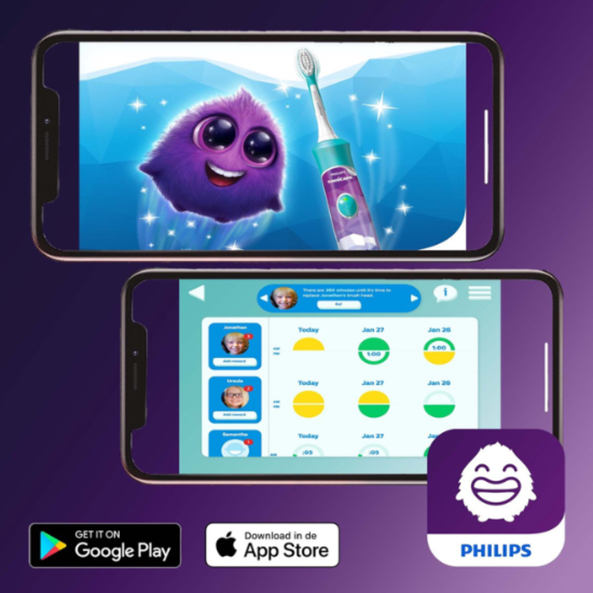 Philips Sonicare For Kids Bluetooth HX6352/42 - Roze Philips Philips Sonicare For Kids Bluetooth HX6352/42 - Roze