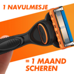 Gillette Gillette Fusion5 Power Scheersysteem + 1 Scheermesje - Zwart
