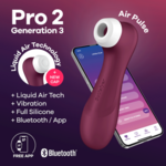 Satisfyer Satisfyer Pro 2 - Generation 3 App Controlled - Wijnrood