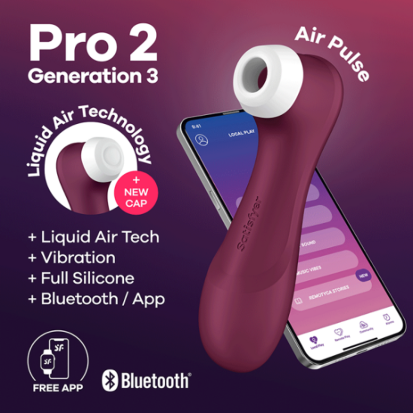 Satisfyer Satisfyer Pro 2 - Generation 3 App Controlled - Wijnrood