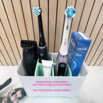 Tandenborstelhouder met 6 Sorteervakken - Vrijstaand - Large Groen