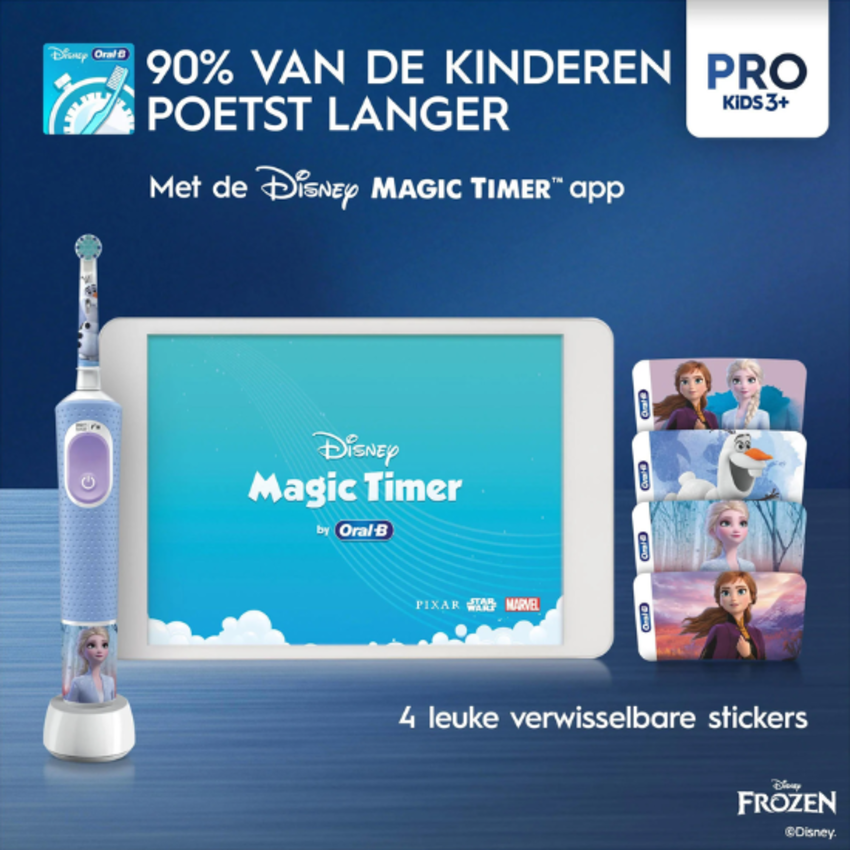 Oral-B Oral-B PRO Kids 3+ Frozen + 1 extra opzetborstel
