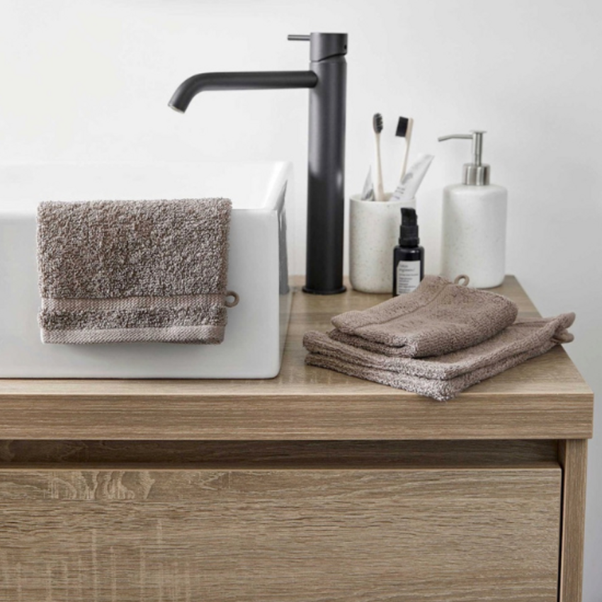 Byrklund Byrklund Washandjes 16x21 cm Taupe - 4 stuks