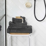 Byrklund Byrklund Washandjes 16x21 cm Antraciet - 4 stuks