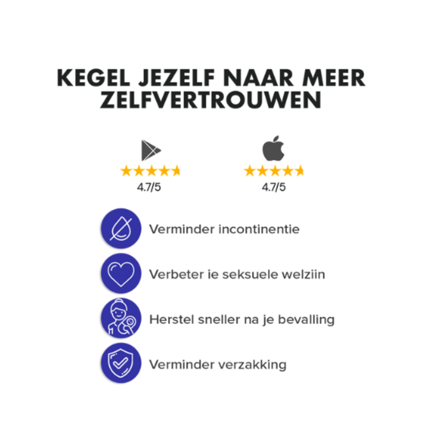 Perifit Perifit Kegeltrainer - Bekkenbodemcoach met app - Roze