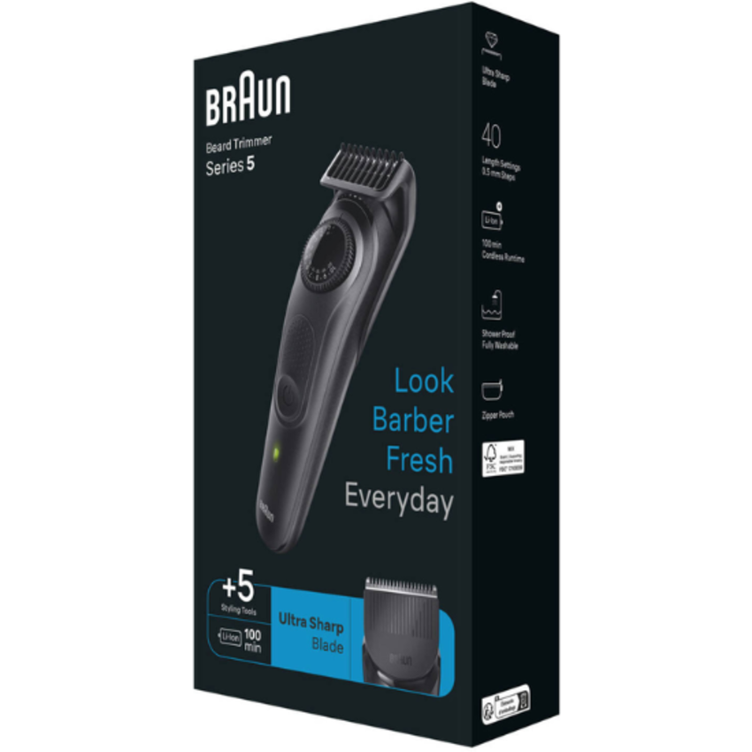 Braun Braun Series 5 BT5420 Baardtrimmer - met 5 Stylingtools - Zwart