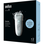 Braun Braun Silk-épil 5 5-011 Wet & Dry Epilator - Voor Eenvoudige Ontharing - Wit/Grijs