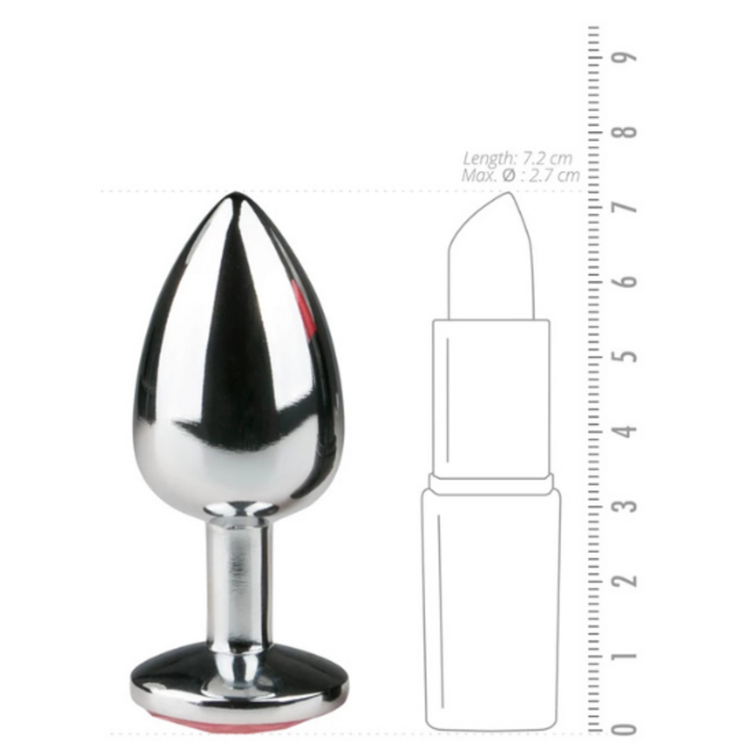 Easytoys EasyToys Metalen Buttplug - Zilver/Roze - S