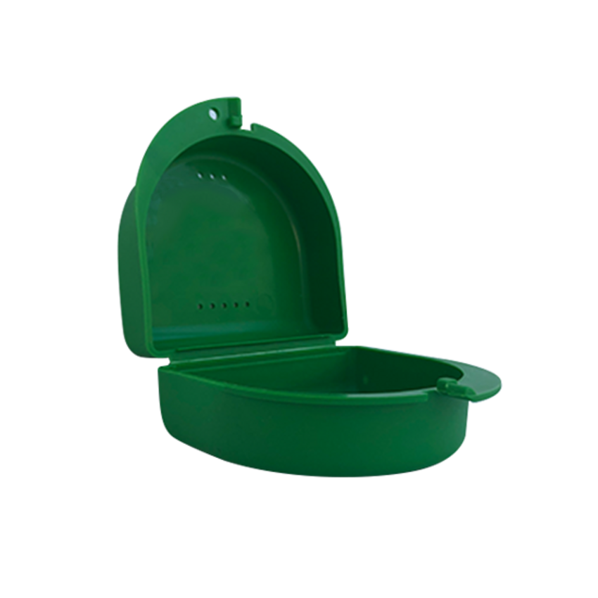 Gebitsbakje voor Protheses, Beugels, Bitjes - Groen - Medium