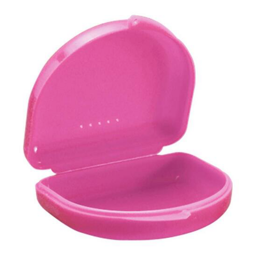 Gebitsbakje voor Beugels en Bitjes - Felroze - Small