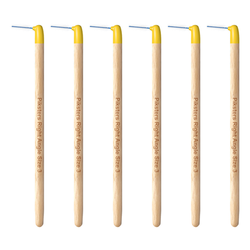 Piksters Bamboo Piksters Interdental Brushes Right Angle Regular - Geel - 6 stuks