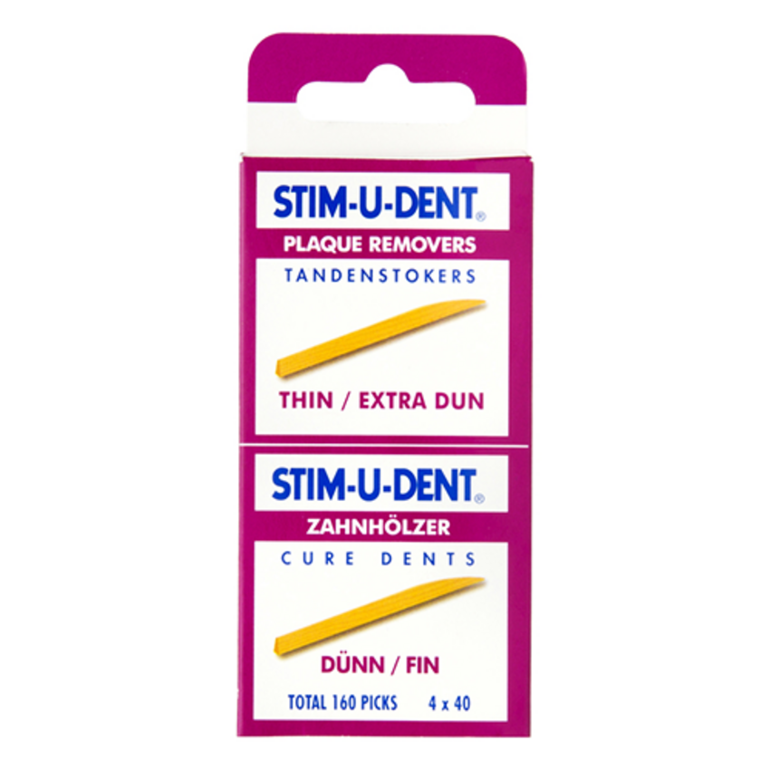 Stim-U-Dent Tandenstokers Thin Extra Dun - 160 stuks Stim-U-Dent Stim-U-Dent Tandenstokers Thin Extra Dun - 160 stuks