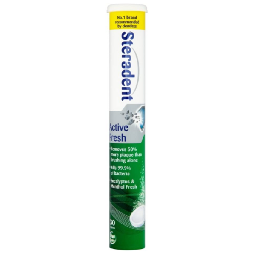 Steradent Steradent Active Fresh kunstgebit reiniger - 30 tabletten