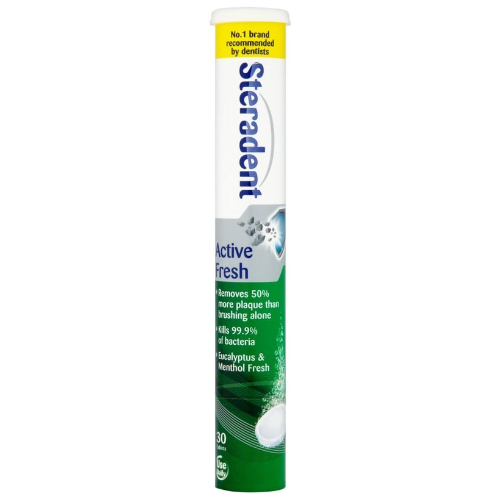 Steradent Active Fresh kunstgebit reiniger - 30 tabletten