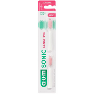 GUM Sonic Sensitive Wit Opzetborstels - 2 stuks
