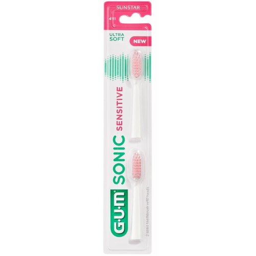 GUM GUM Sonic Sensitive Wit Opzetborstels - 2 stuks