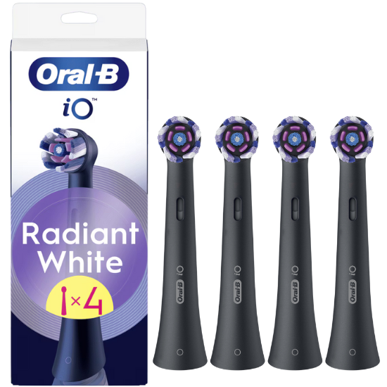 Tandenborstel.com Oral-B iO Radiant White opzetborstels - Black - 4 stuks aanbieding