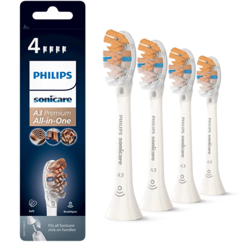 Philips Philips Sonicare A3 Premium All-in-One HX9094/10 Wit - 4 stuks