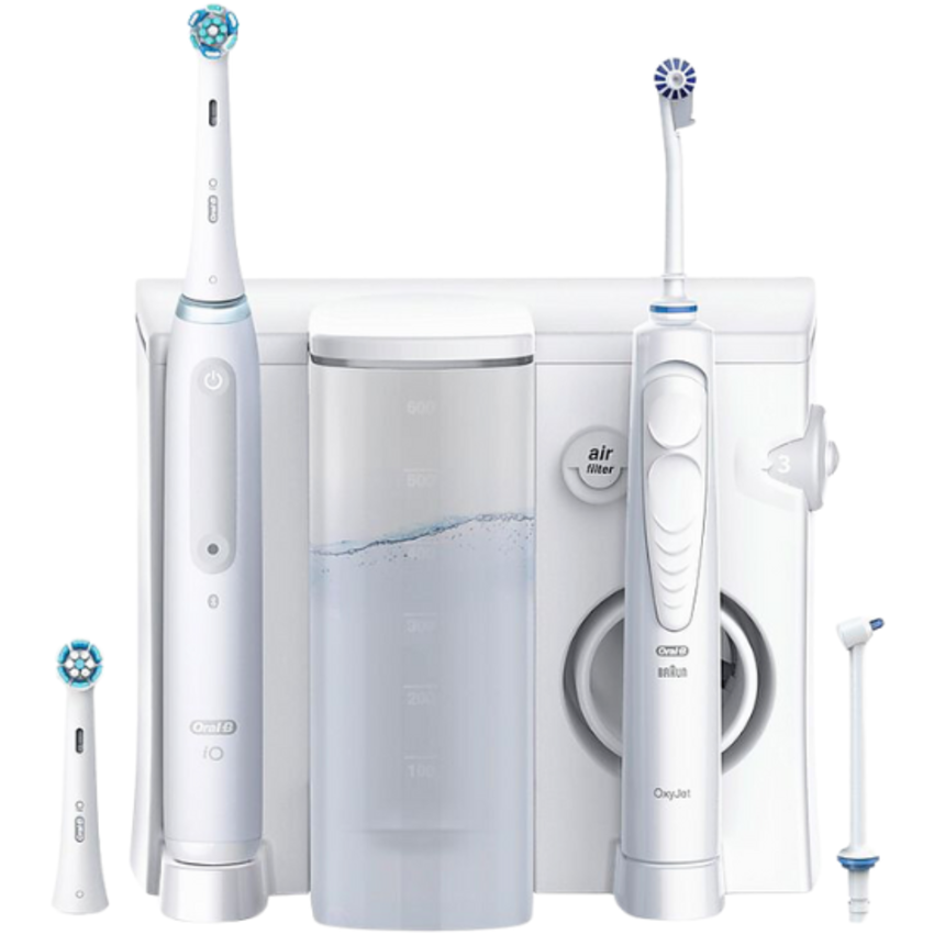 Oral-B iO Series 4 White + OxyJet Monddouche Oral-B Oral-B iO Series 4 White + OxyJet Monddouche