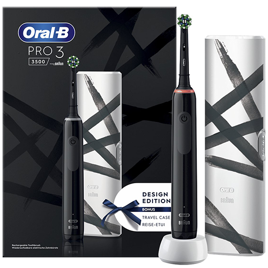 Oral-B Oral-B PRO 3 3500 Black Stripe Design Edition + Reisetui