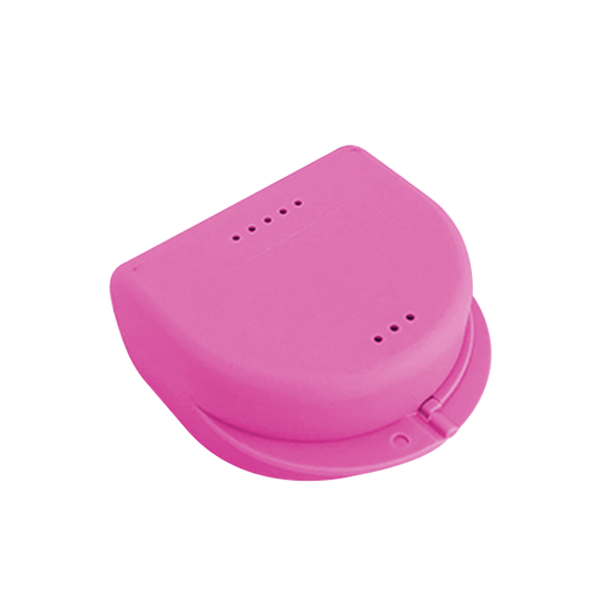 Gebitsbakje voor Protheses, Beugels, Bitjes - Roze - Medium