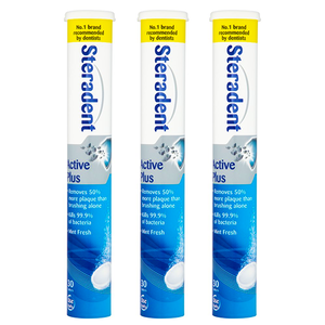 Steradent Active Plus kunstgebit reiniger - 3 x 30 tabletten