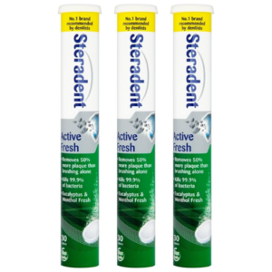 Steradent Active Fresh kunstgebit reiniger - 3 x 30 tabletten
