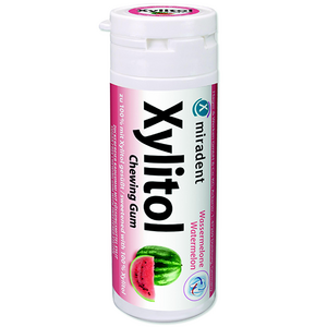 Miradent Miradent Xylitol Kauwgom Watermeloen - 30 stuks Miradent Xylitol Kauwgom Watermeloen - 30 stuks