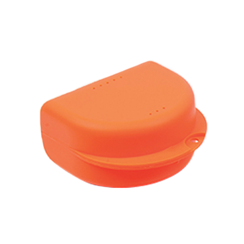 Gebitsbakje voor Protheses, Beugels, Bitjes - Oranje - Medium