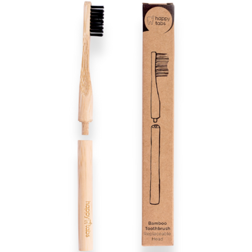 Happy Tabs Happy Tabs Herbruikbare Bamboe Tandenborstel
