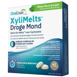 OraCoat Xylimelts Droge Mond Tabletten - Milde Munt Smaak - 40 stuks