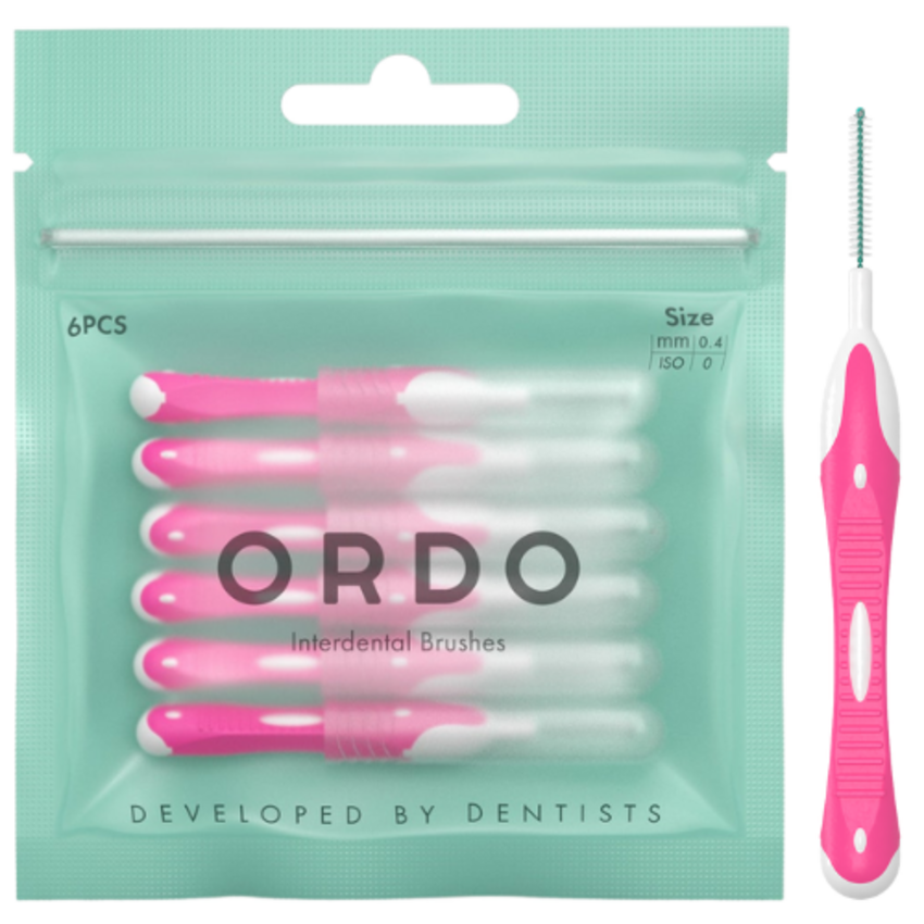 ORDO Ordo Interdentale Ragers 0.4 mm roze - 6 stuks