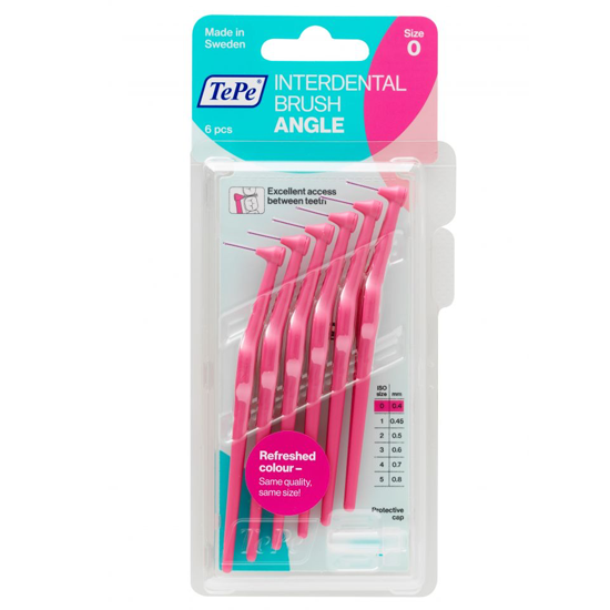 Tandenborstel.com TePe Interdentale Ragers Angle 0.4 mm roze - 6 stuks aanbieding