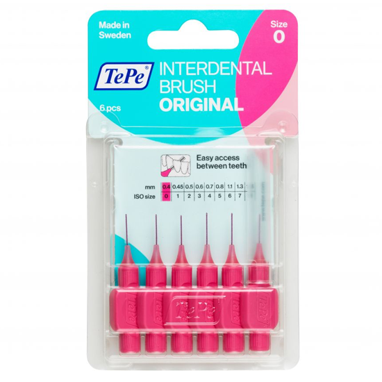 TePe TePe Interdentale Ragers Original 0.4 mm roze - 6 stuks