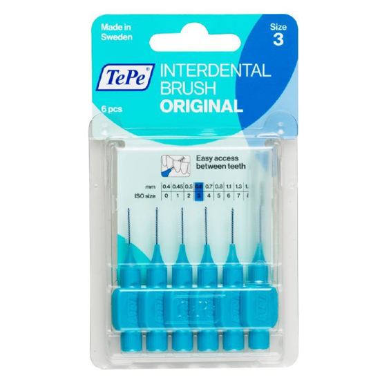 TePe TePe Interdentale Ragers Original 0.6 mm blauw - 6 stuks
